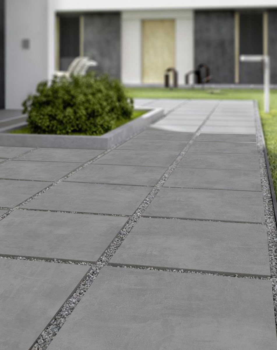 STARK Grey 600x600x30 mm Driveway Porcelain Paving