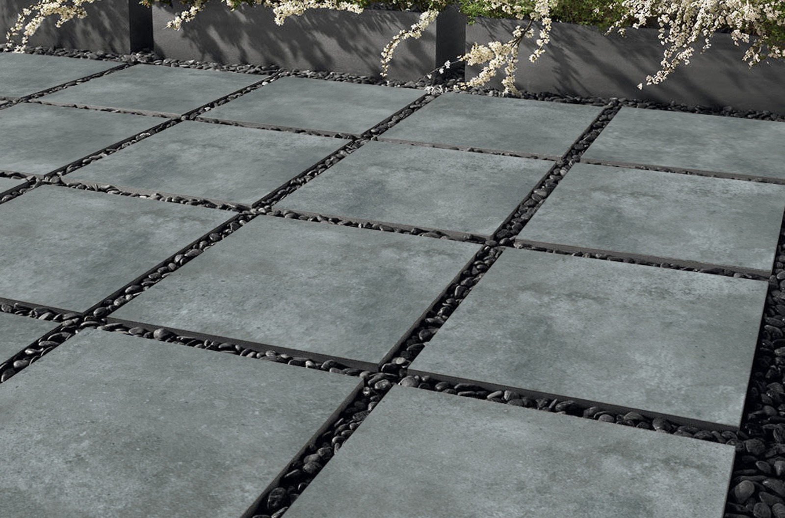 LUNA Mid Grey 600x600x30 mm Driveway Porcelain Paving