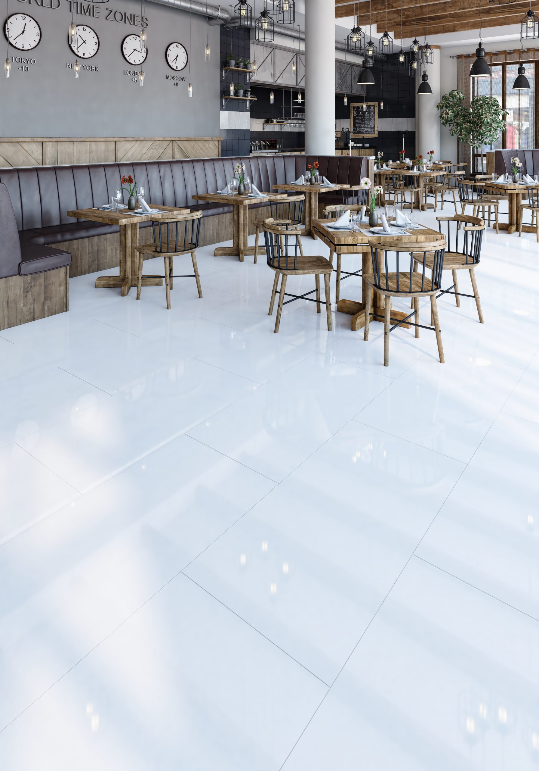 Marginal White Polished Porcelain 600x600mm Indoor Porcelain Tile