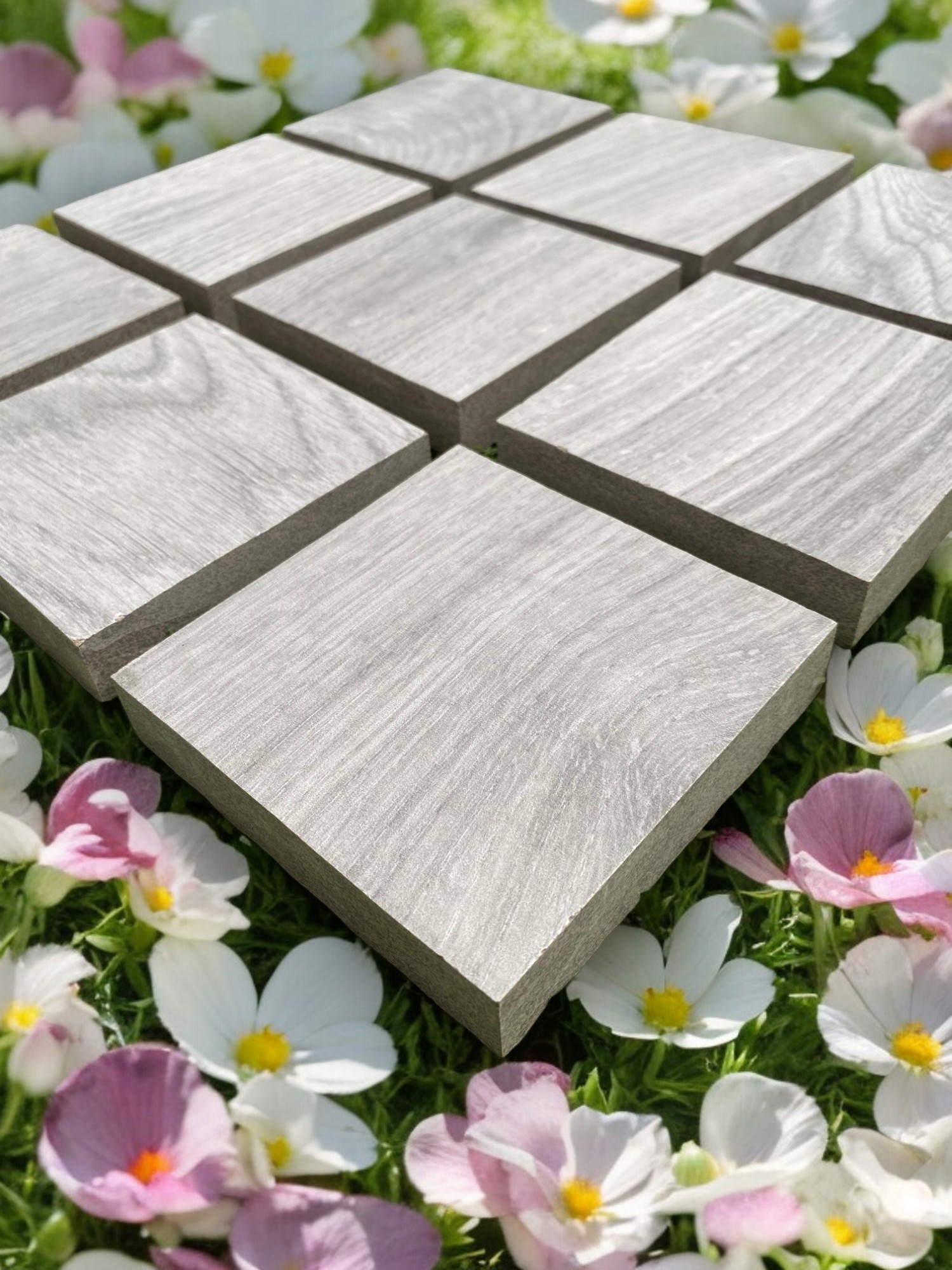 Silverwood Grey 100x100x20mm Outdoor Porcelain Paving (25 pieces set)