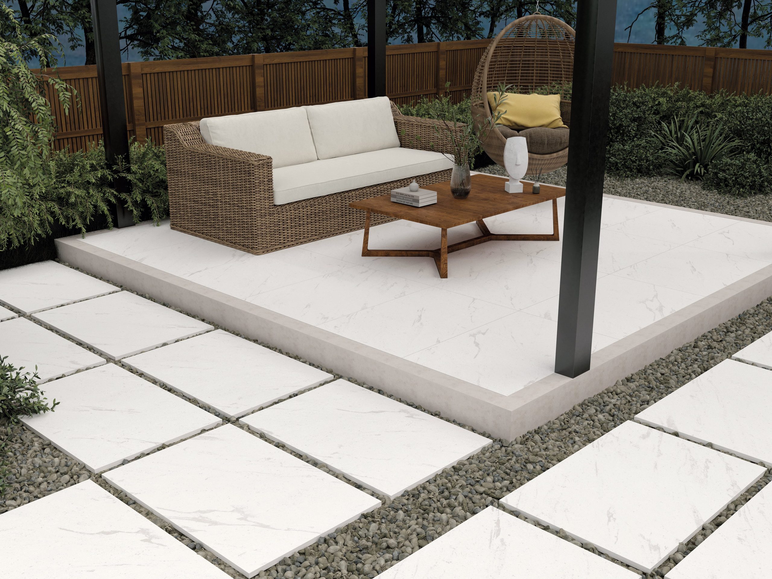 Tokyo White 600x900x20mm Outdoor Porcelain Paving