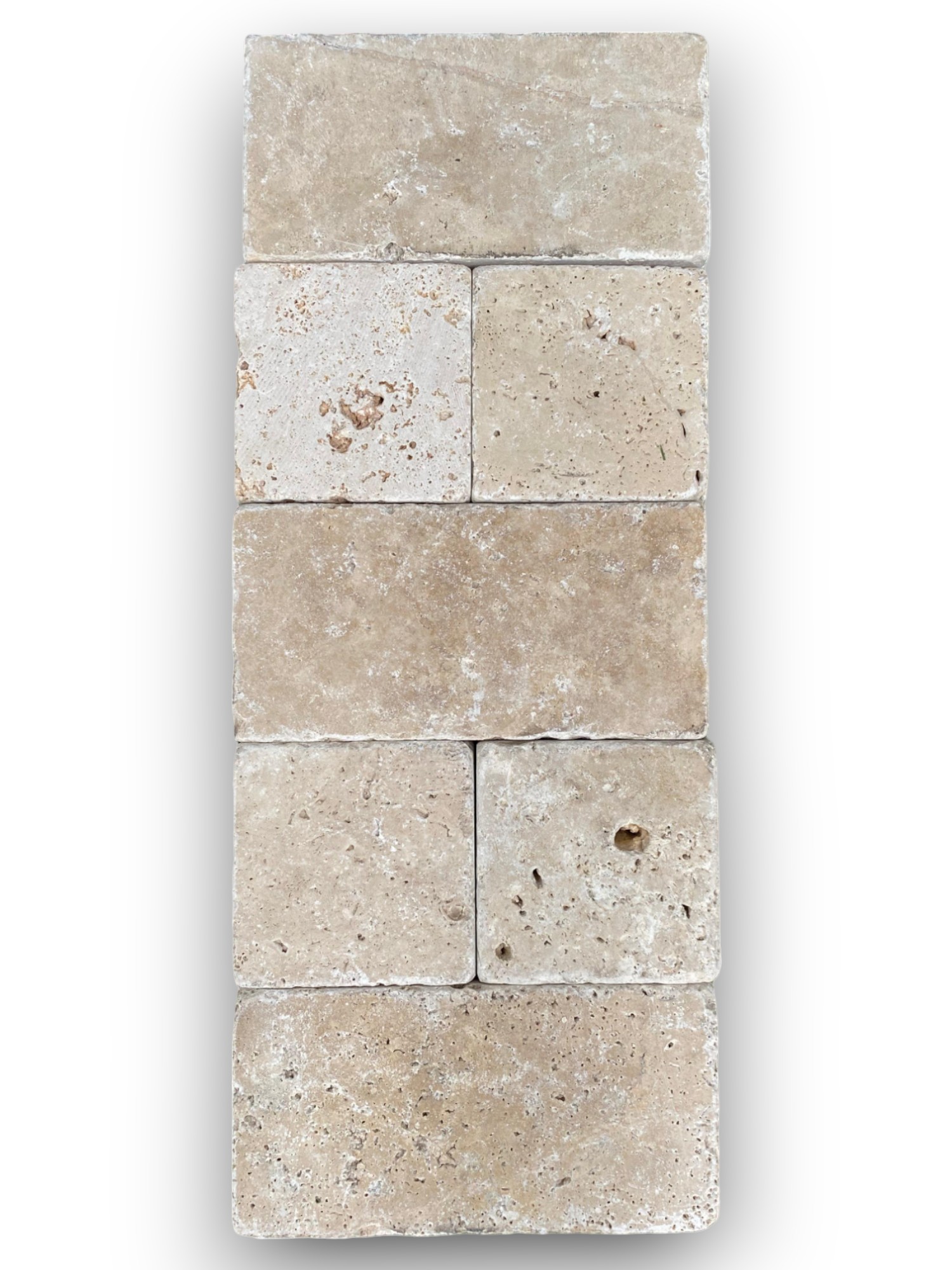 Travertine Ivory Paver Tumbled 10,2x20,3x5 cm (50 pieces set)